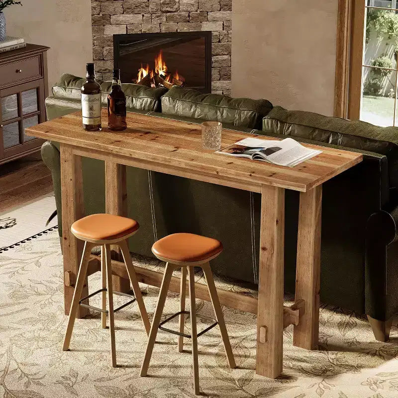 63-inch hoge bartafel van massief hout voor keuken, café of restaurant