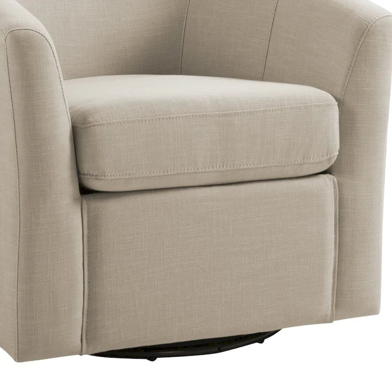 Set van 2 moderne gestoffeerde draaibare kuipstoelen voor de woonkamer
