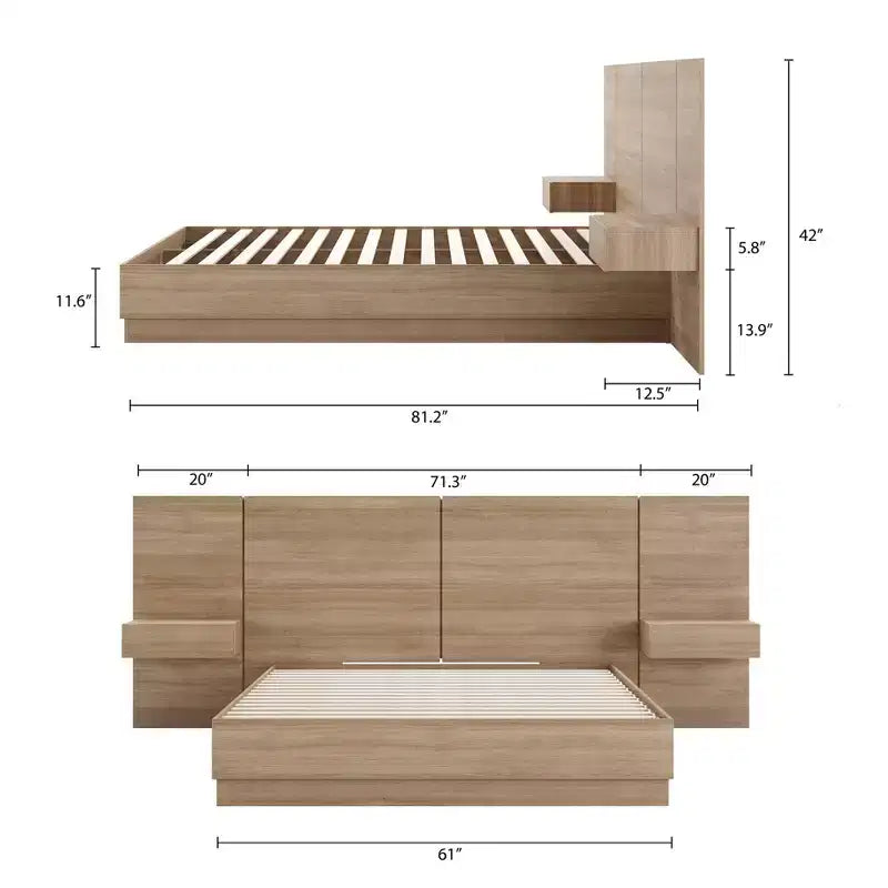 Nexera 4-teiliges Schlafzimmer-Set Milano in Queen-Size