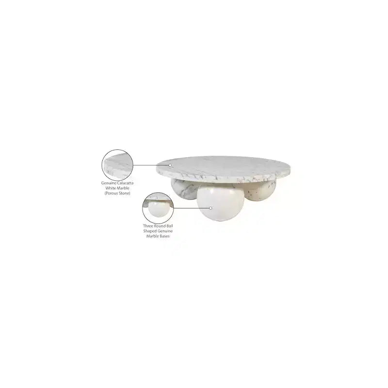 Table basse ronde en marbre avec pieds sphériques, multicolore, pour 4 personnes??
