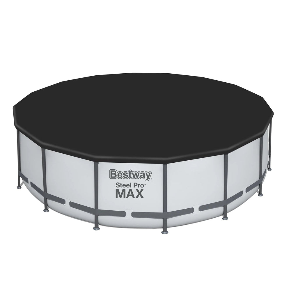 Rond bovengronds zwembad Bestway Steel Pro MAX met pomp en afdekzeil