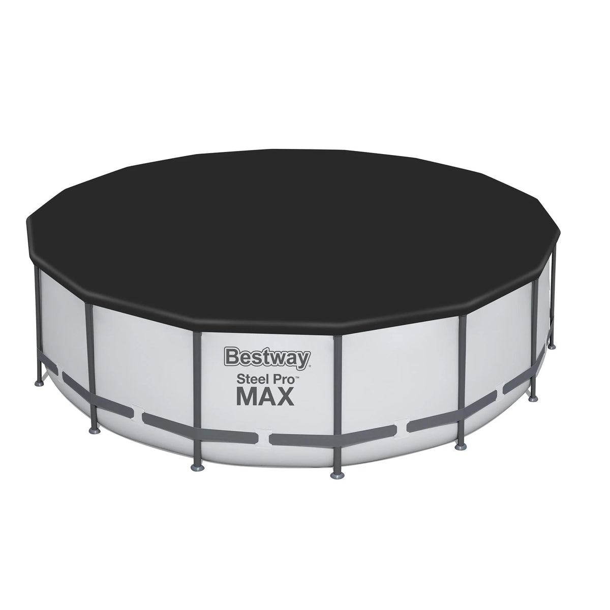 Rond bovengronds zwembad Bestway Steel Pro MAX met pomp en afdekzeil