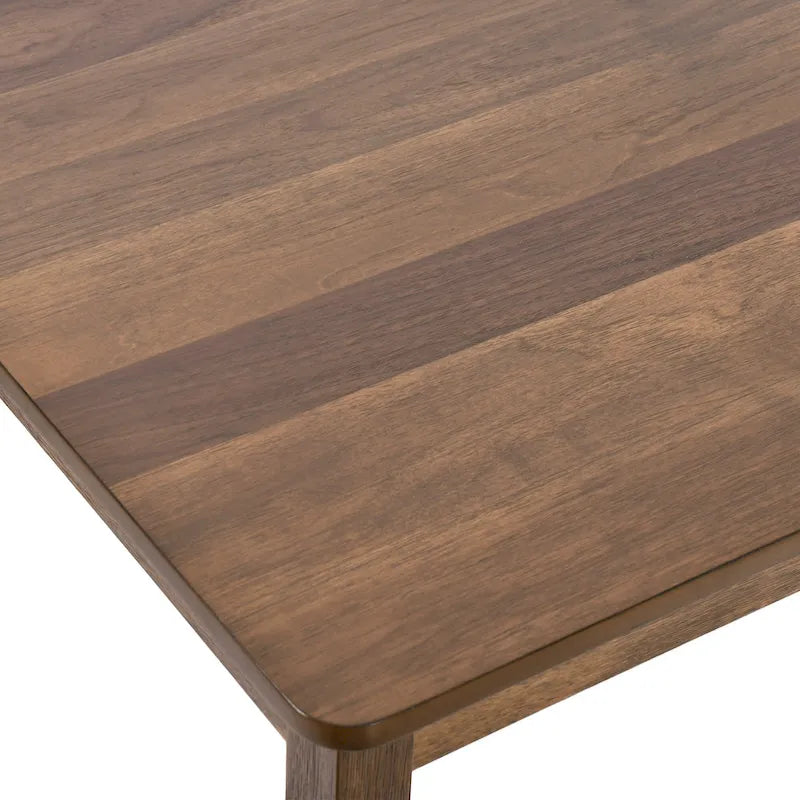5-teiliges Esszimmer-Set aus Massivholz, 47L (1 Tisch + 4 Stühle mit Sprossenlehne)