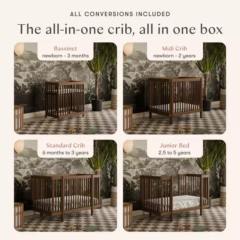Babyletto Pogo 8-in-1 converteerbaar ledikant met ombouwsets voor alle levensfasen
