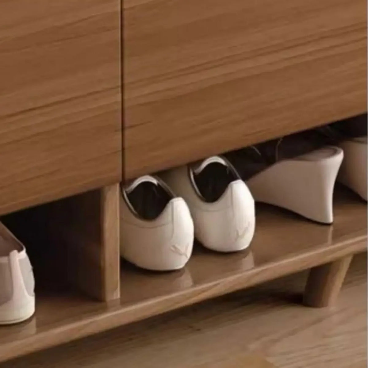 Mobile portascarpe medio in legno per corridoio, stile moderno