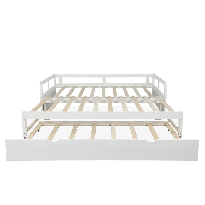 Divano letto allungabile con letto estraibile, divano letto in legno con letto estraibile