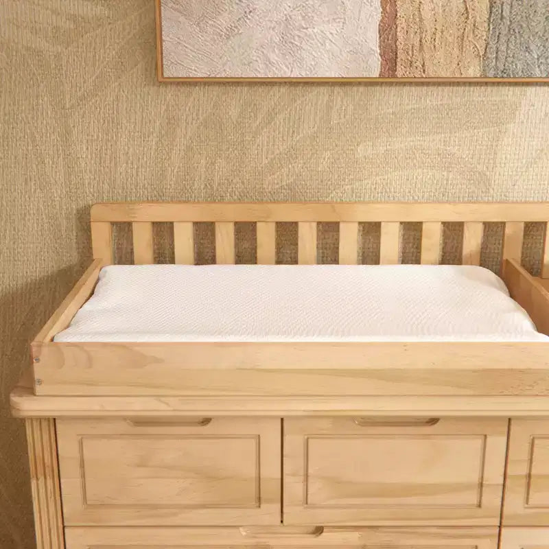 Fasciatoio e cassettiera Homsee in legno massello di pino: piano rimovibile, cassetti, elemento essenziale tutto in uno per la cameretta dei genitori