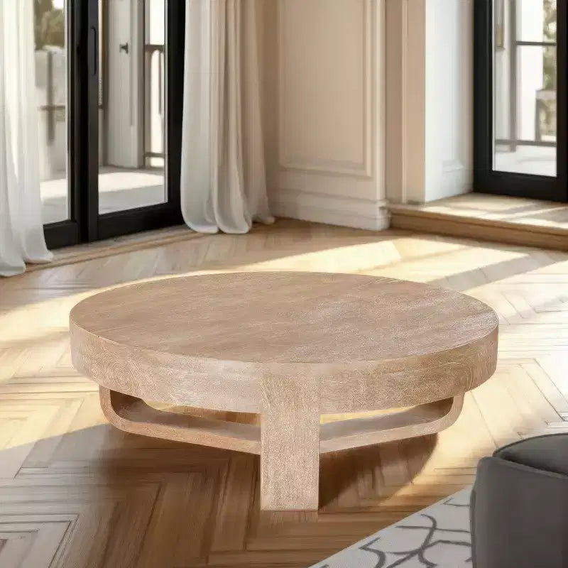 Royal Hampton Couchtisch mit runder Tischplatte (32 Zoll) und offenem Kufengestell