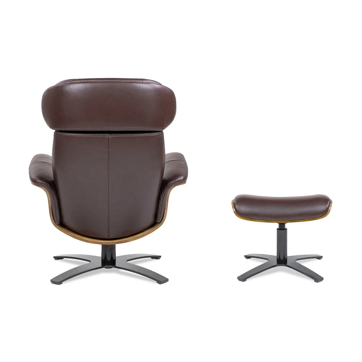 Fauteuil inclinable Jovan de 31.5 en cuir véritable avec ottoman