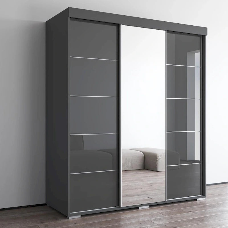 Armoire moderne Aria à 3 portes avec miroir