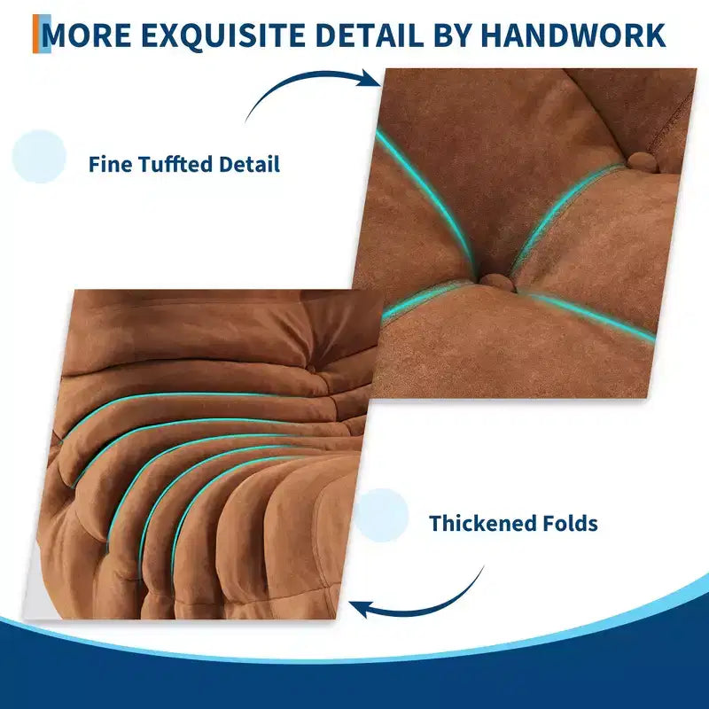 Modulares Ecksofa, Togo-Sofa mit tiefer Sitzfläche