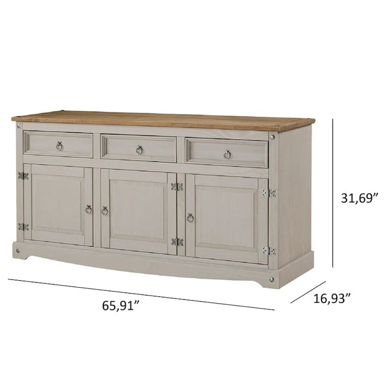 65 Holz-Buffetschrank im Landhausstil - Corona-Kollektion