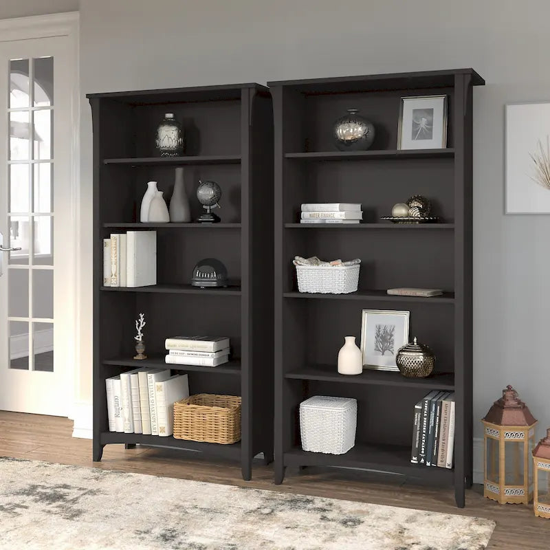 Libreria alta Salinas a 5 ripiani (set di 2) di Bush Furniture