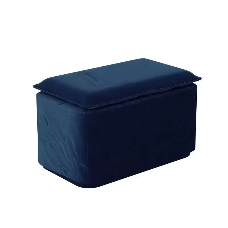 Canapé-lit convertible 3-en-1 Whisen en velours, format king size, avec pouf mobile, design capitonné