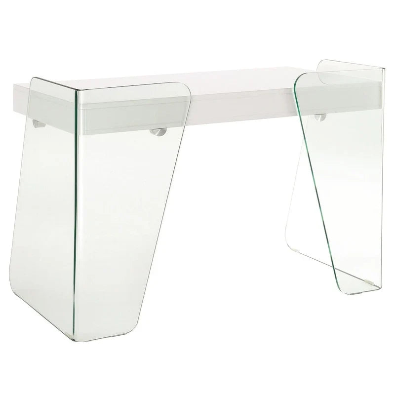 Bureau de bureau ARCHIE avec verre transparent.