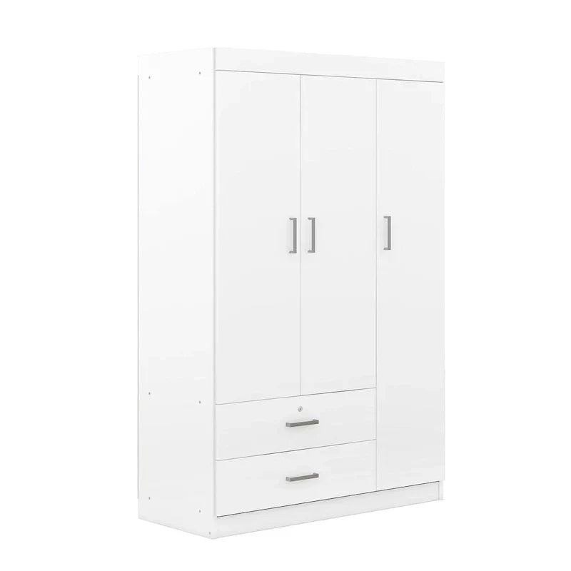 Armoire à 3 portes avec 2 tiroirs