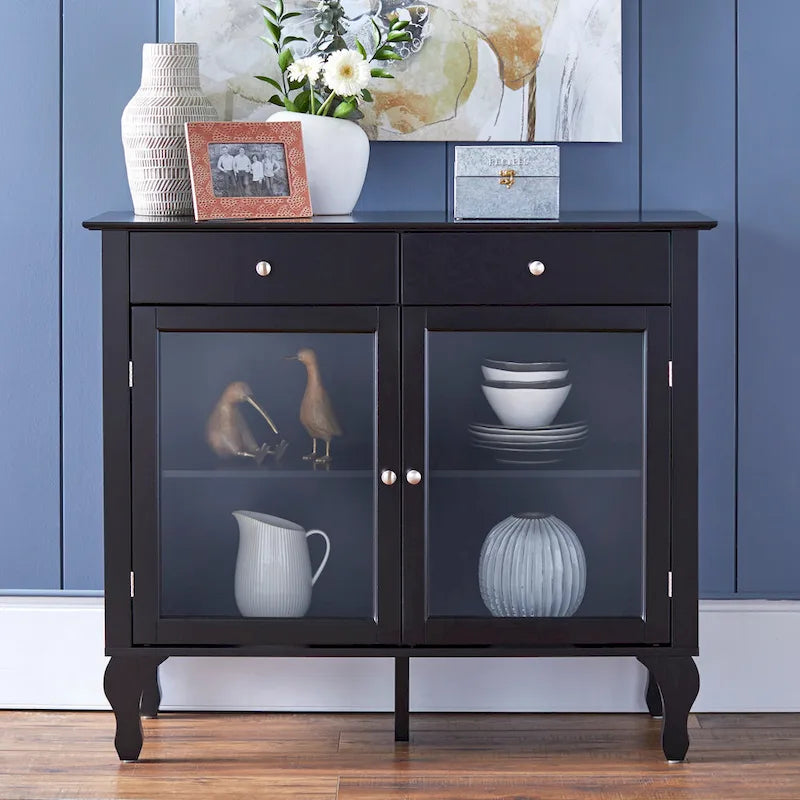 Credenza/buffet con ante in vetro Copper Grove Rawdon