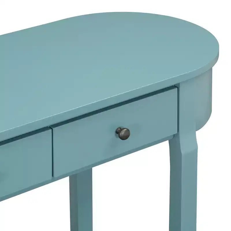 Tavolo consolle rustico Whisen, tavolo da ingresso e tavolino laterale con frontale del cassetto scanalato