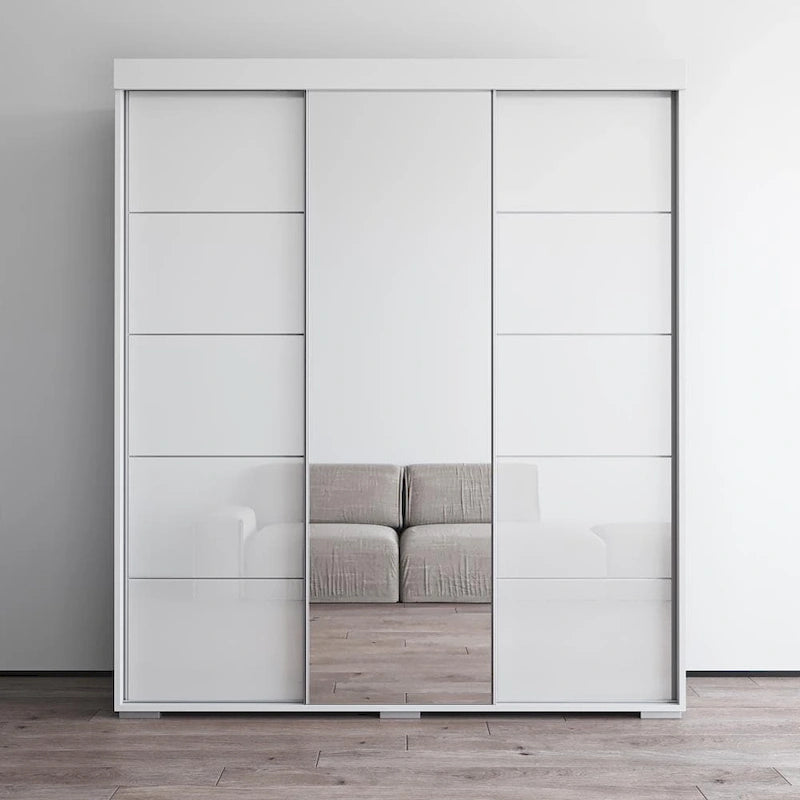 Armoire moderne Aria à 3 portes avec miroir