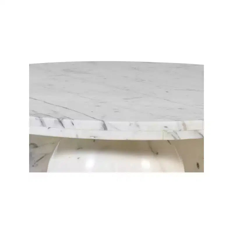 Table basse ronde en marbre avec pieds sphériques, multicolore, pour 4 personnes??