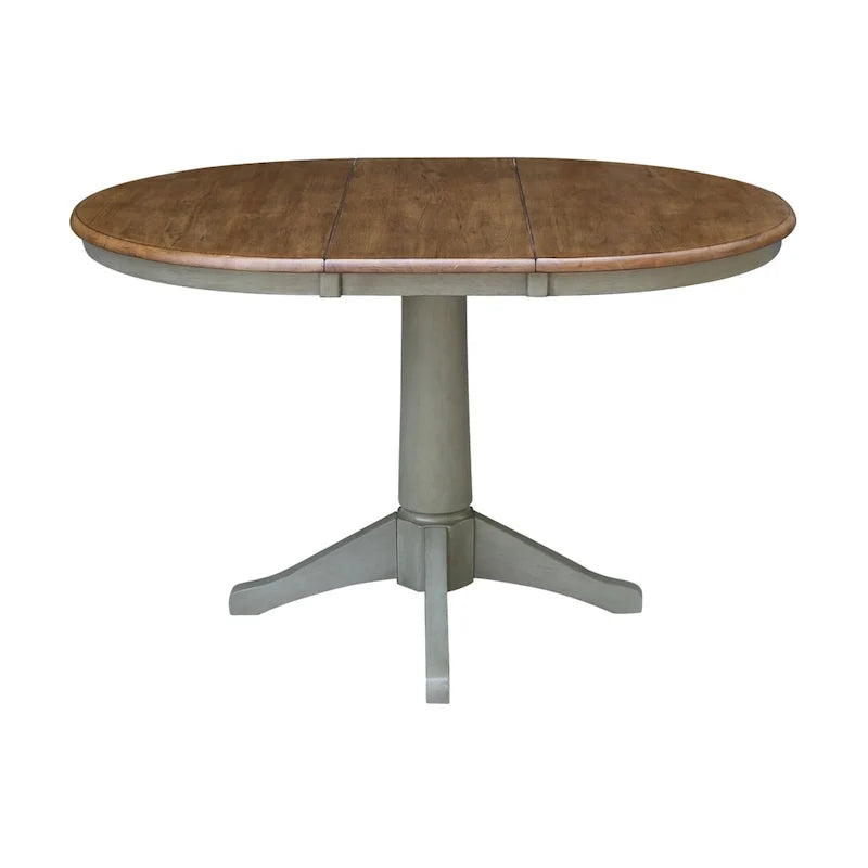 Ronde uitschuifbare eettafel van 36 met 4 Madrid-stoelen