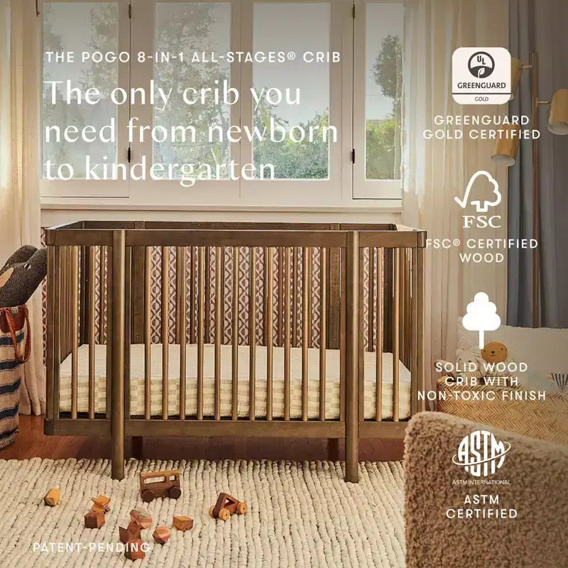 Babyletto Pogo 8-in-1 converteerbaar ledikant met ombouwsets voor alle levensfasen