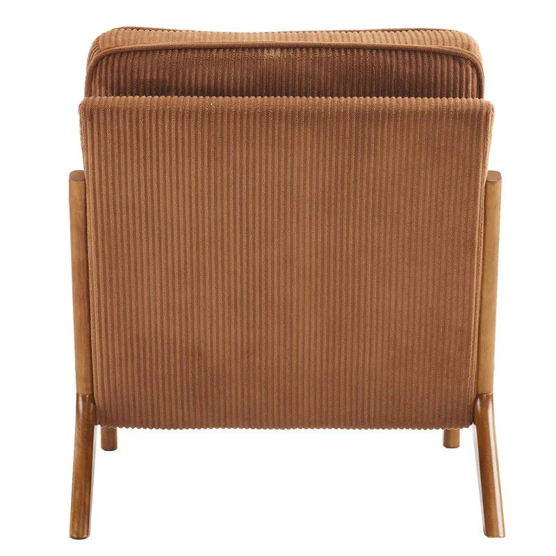 Gestoffeerde accentstoel in midcenturymoderne stijl