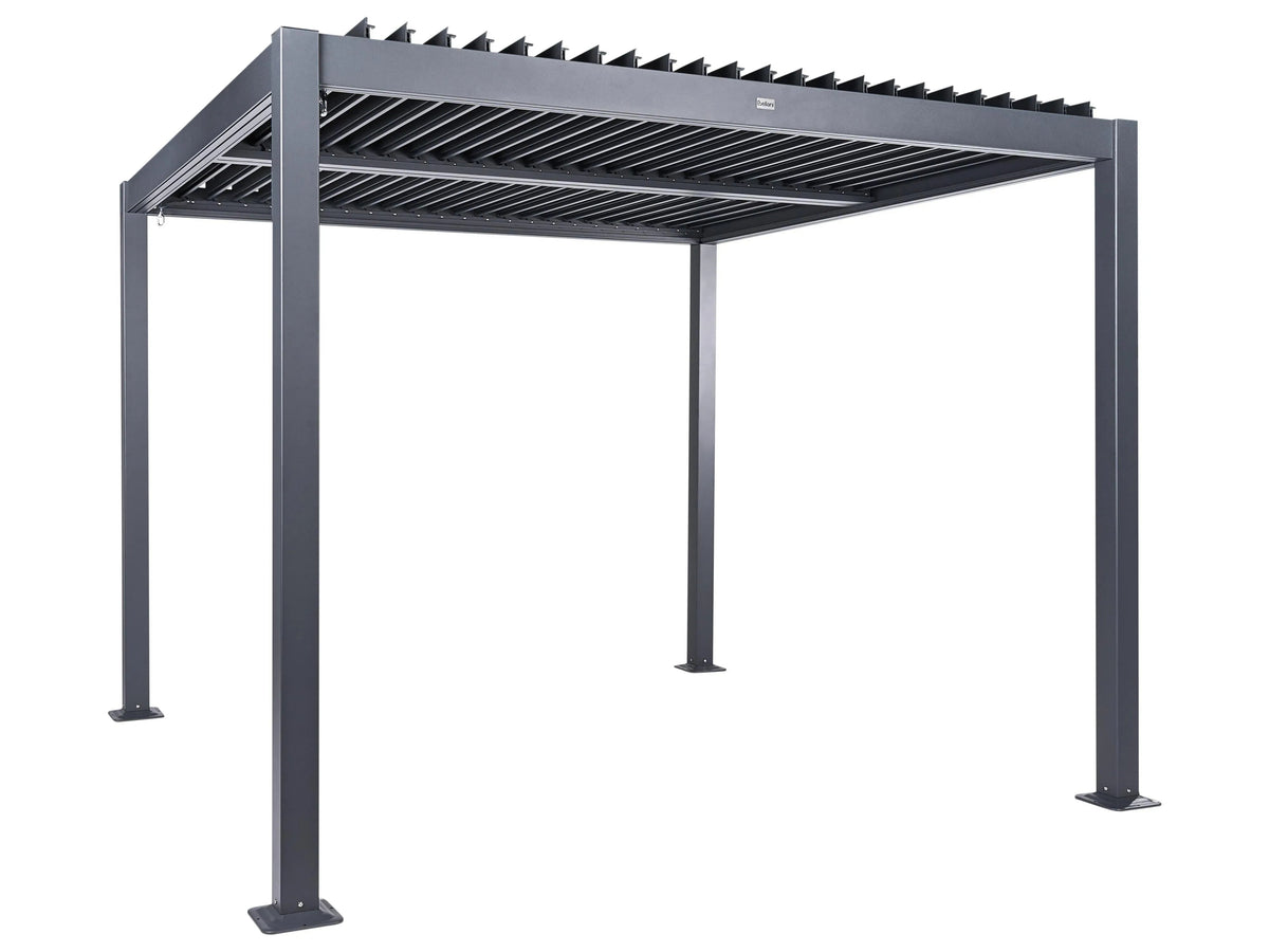 Metallpavillon 296 cm 296 cm Schwarz