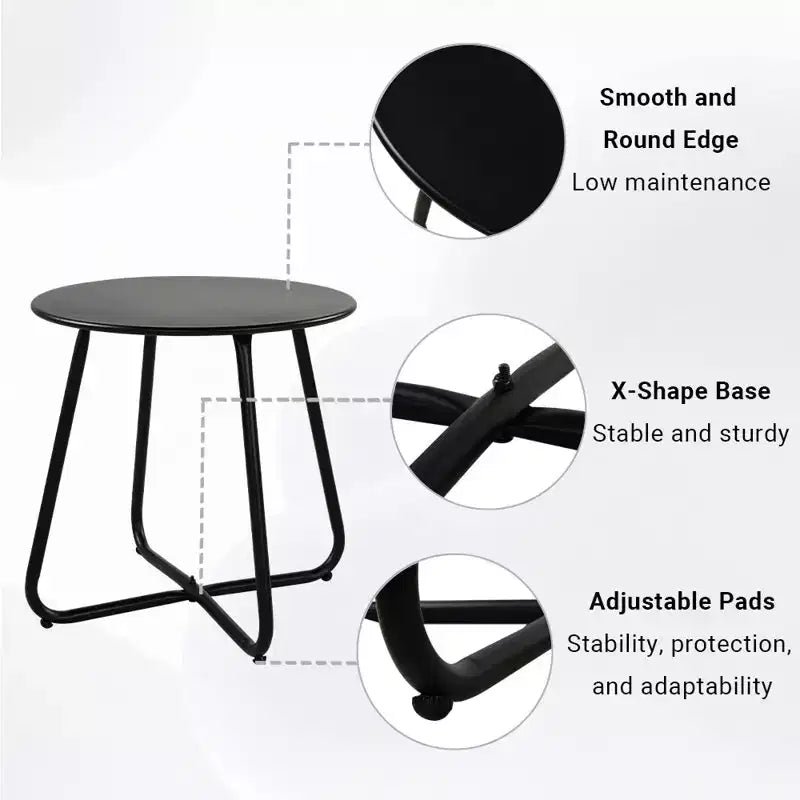 Ensemble de patio d’extérieur en osier GRANDPATIO de 5 pièces avec causeuse