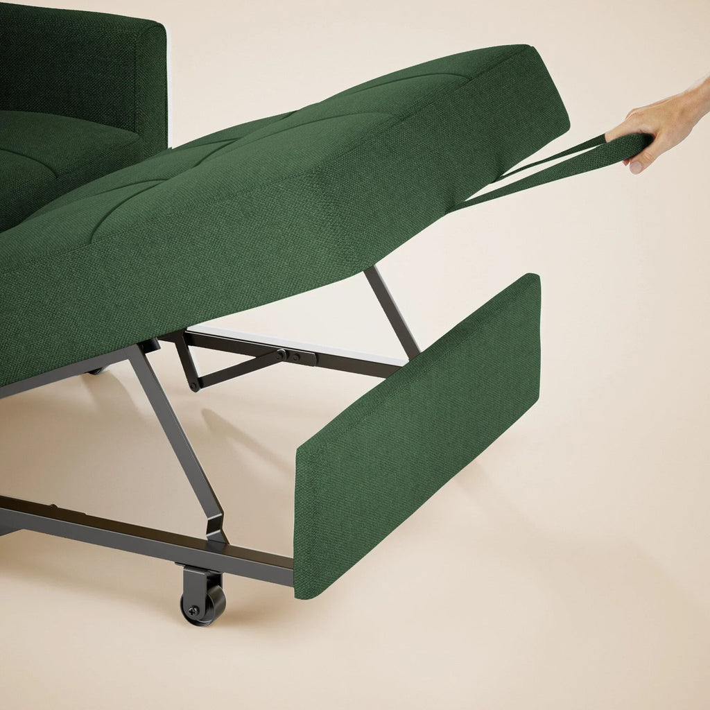 Divano letto trasformabile 3 in 1 con schienale regolabile, poltrona-divano estraibile, letto pieghevole convertibile per soggiorno