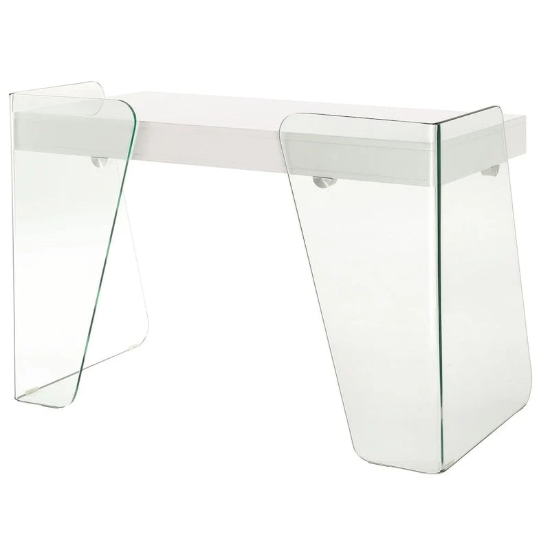 Bureau de bureau ARCHIE avec verre transparent.
