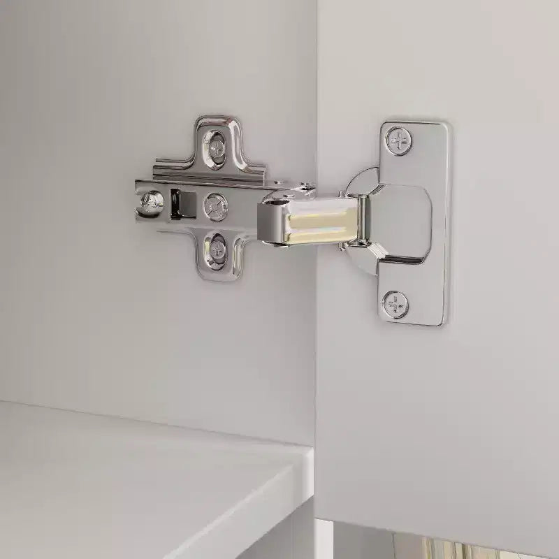 Hitow Kleiderschrank mit Doppelschublade und Spiegeltür, unterteilte Aufbewahrung