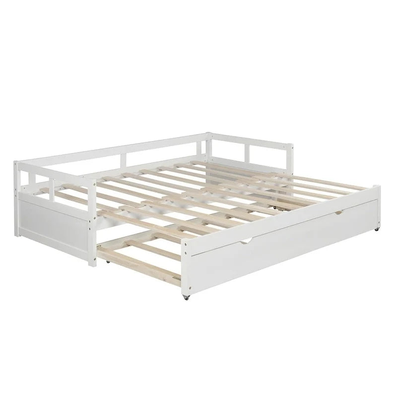 Divano letto allungabile con letto estraibile, divano letto in legno con letto estraibile