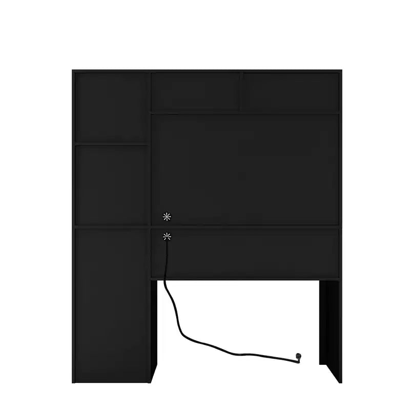 Scrivania moderna per computer da 51.18IN con alzata e libreria, scrivania da ufficio con ampio spazio contenitivo, scrivania per studio e sala lettura