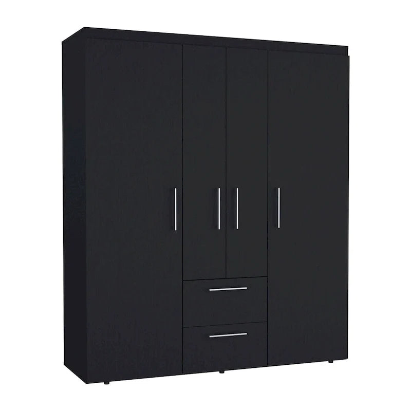 Kleiderschrank Bariloche mit Kleiderstangen, Regalböden und 2 Schubladen