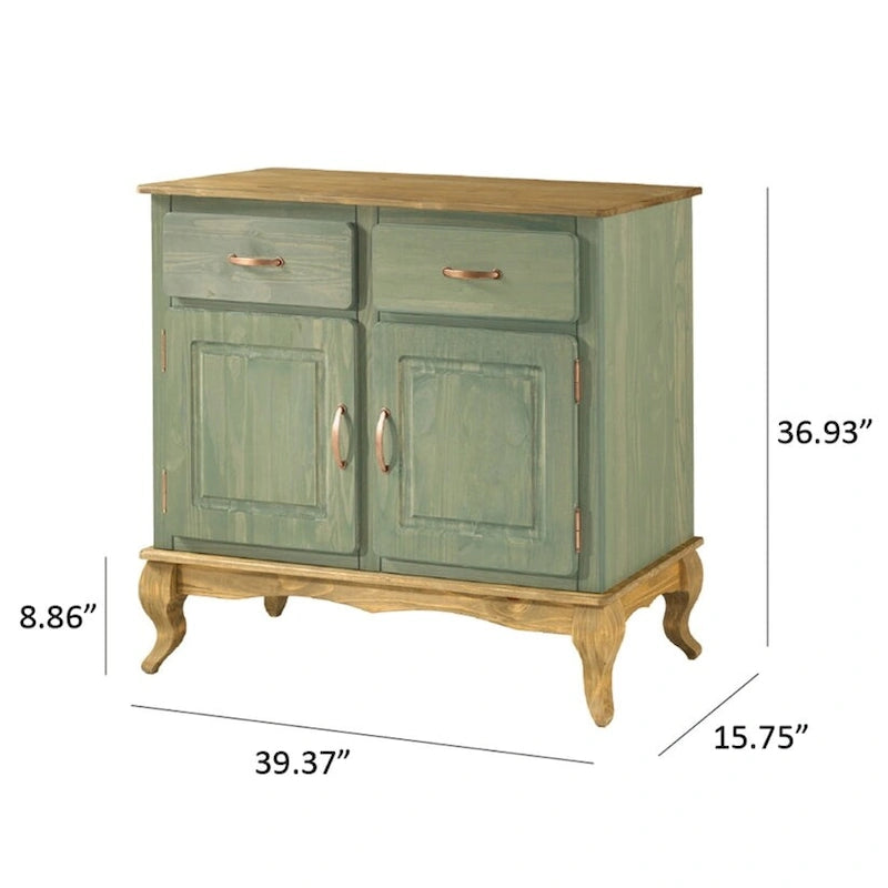 Grünes Sideboard aus Holz