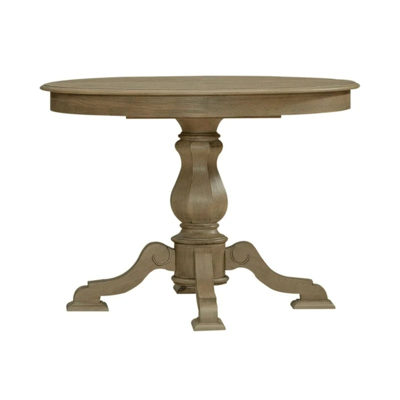 Tavolo da pranzo rotondo Magnolia Manor con base a colonna e prolunghe - 2 finiture