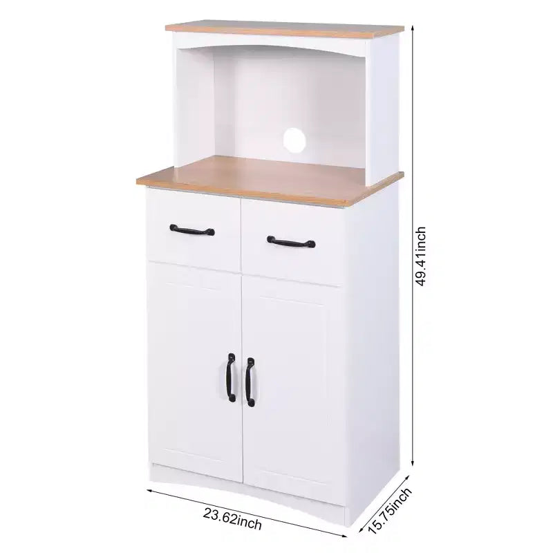 Credenza dispensa da cucina in legno sumyeg con cassetto e ripiano per microonde
