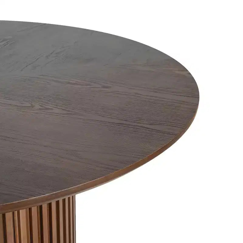 Christopher Knight Home Shankar moderne 5-delige ronde eetkamerset met stoelen van rubberhout met bekleding