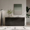59 modern spiraalvormig dressoir, laag opbergmeubel voor de hal met deuren met 3D-ribbelstructuur