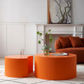 Set di tavolini rotondi da salotto impilabili, stile glam moderno (set da 2), non assemblato