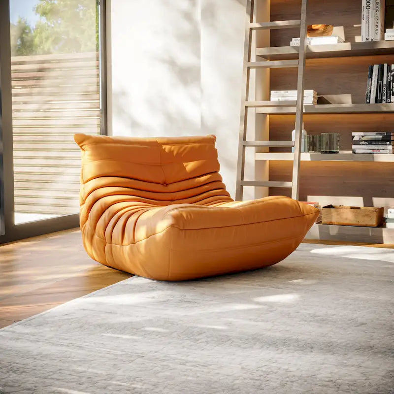 Furgle-Sofa aus Mikrofaserleder, ergonomisches Design, bequemes Bodensofa