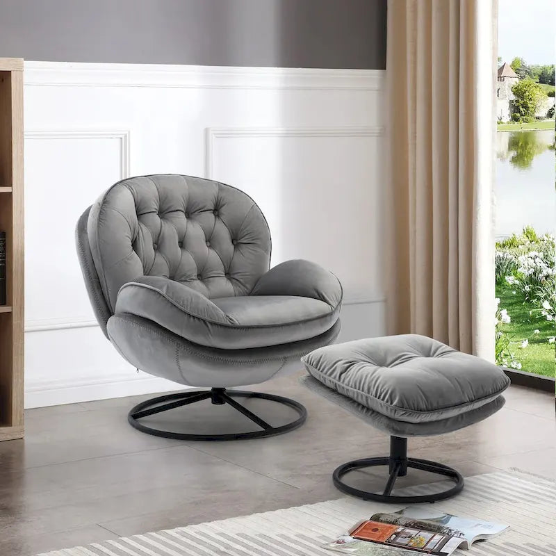 Polstersessel, TV-Sessel, Wohnzimmersessel mit Hocker