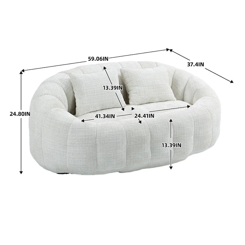 Sitzsack-Sessel aus Chenille, lässiges Sofa