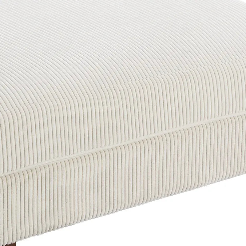 Grand pouf décoratif moderne en velours côtelé
