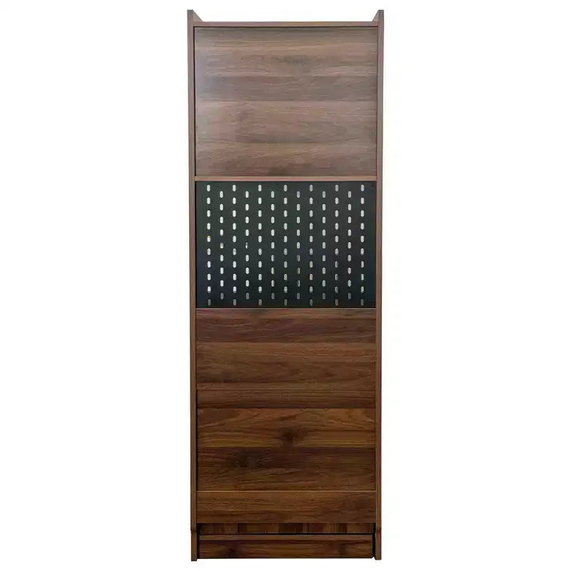 Tavolo da studio pieghevole in legno moderno GDFStudio Sinclair 36 con spazio contenitivo