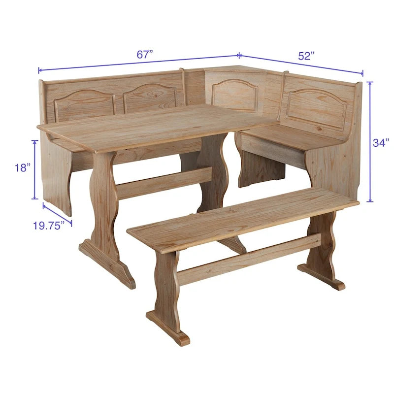 Set da pranzo Simple Living Knox Nook da 3 pezzi
