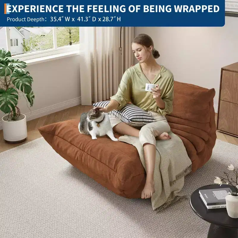 Modulares Ecksofa, Togo-Sofa mit tiefer Sitzfläche