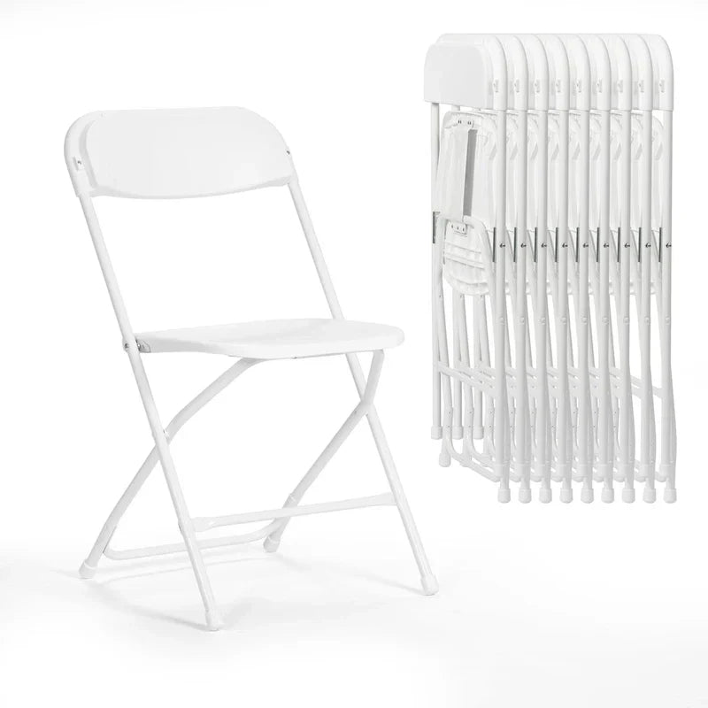 10er-Pack Klappstühle aus Kunststoff, Tragfähigkeit 350lb, für Veranstaltungen, Büro, Hochzeiten, Partys, Picknicks, Küche und Essbereich