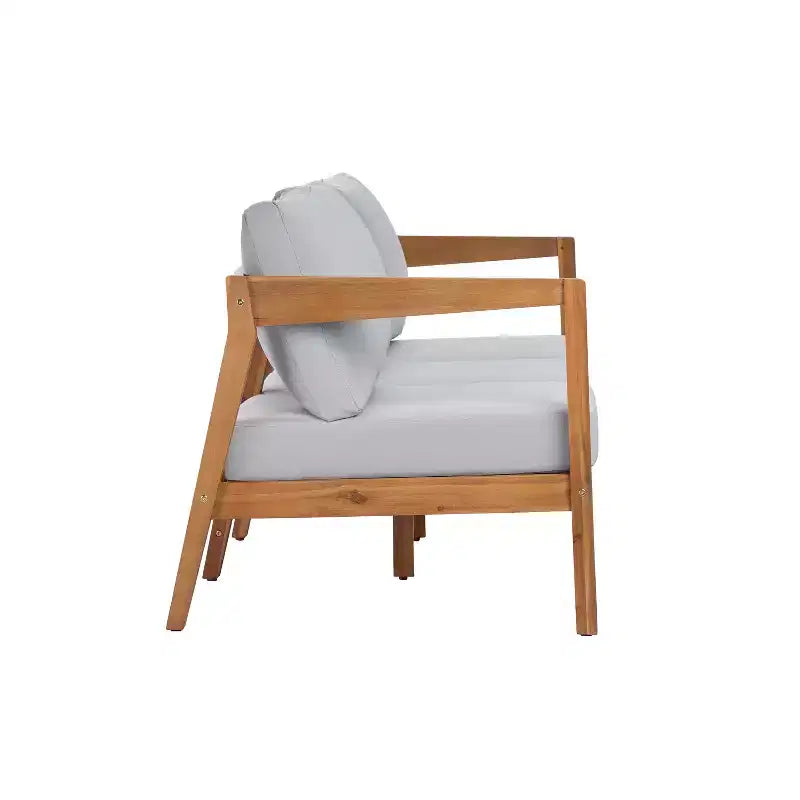 ModernLuxe Gartenmöbel-Set aus Akazienholz mit 4/5 Teilen, Outdoor-Sitzgruppe mit Couchtisch für Veranda/Garten/Balkon